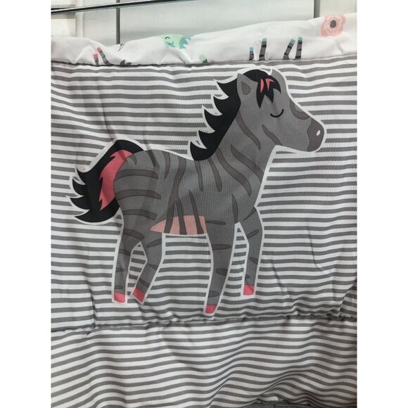 Goldbug Inc Pink Zebra Unicorn Shopping Cart /high hair Cover NWOT - Picture 3 of 4